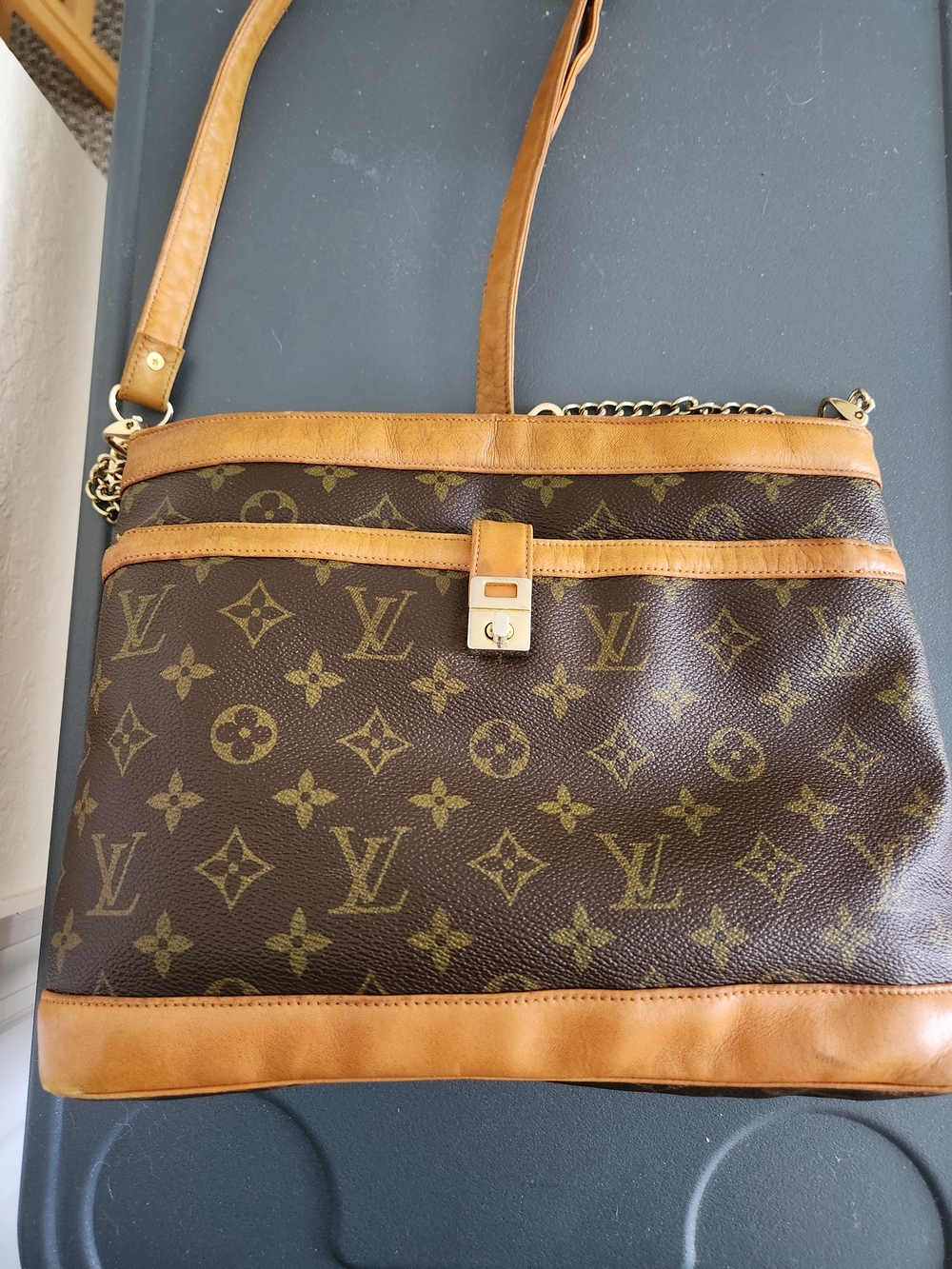 Louis Vuitton Monogram Coated Canvas Crossbody in Brown & Tan